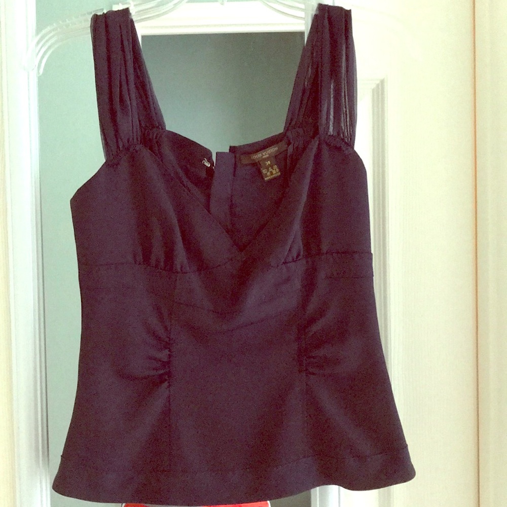 Louis Vuitton Navy Corset Top